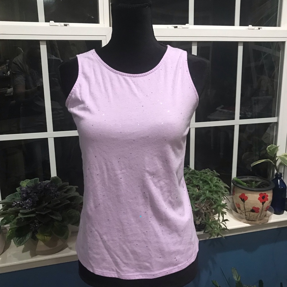 🌞Summer sale! 50% off! Purple Sparkle Tank with Cute BowOn Back🌞